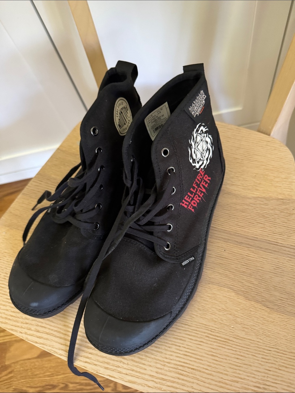 Palladium x Stranger Things Black Canvas High-Top Sneakers